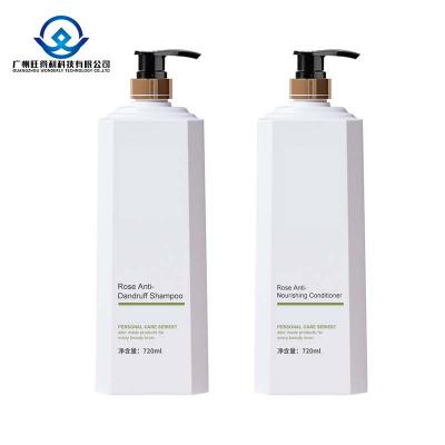 China supply 720ml/24oz shampoo conditioner bottle HDPE bottle empty with pump