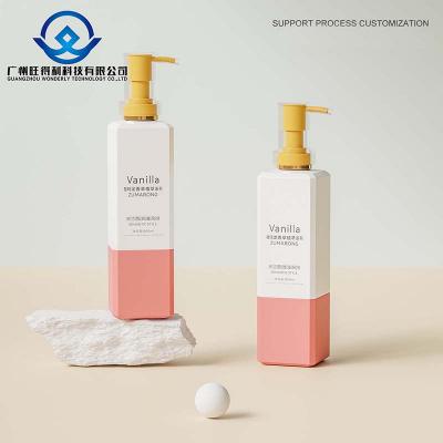 Macaron color 500ml 800ml 1000ml Plastic Containers for Lotion Shampoo Conditioner Wide Mouth Plastic Bottles